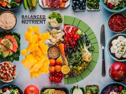 A meal plan template showcasing a balanced macronutrient distribution throughout the day.