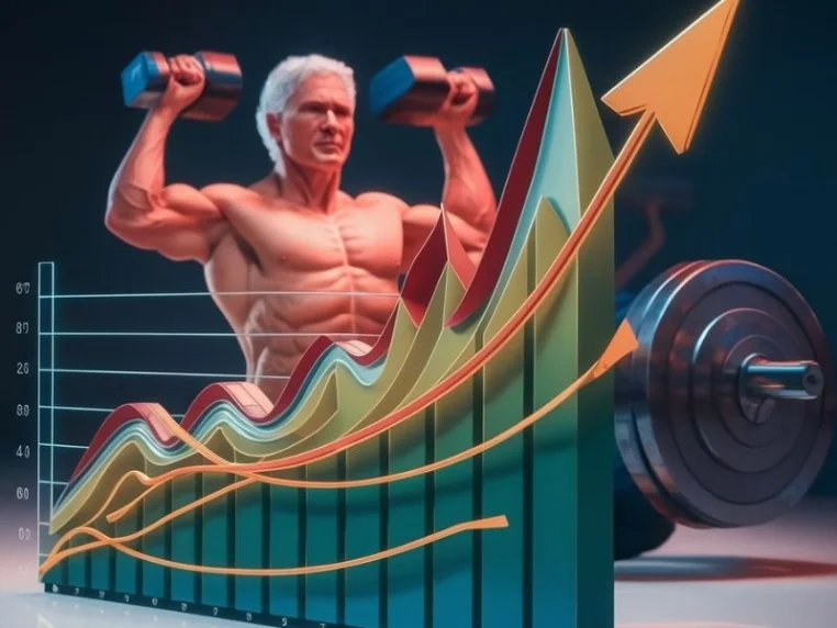 A chart showing the impact of strength training on blood pressure and cholesterol levels