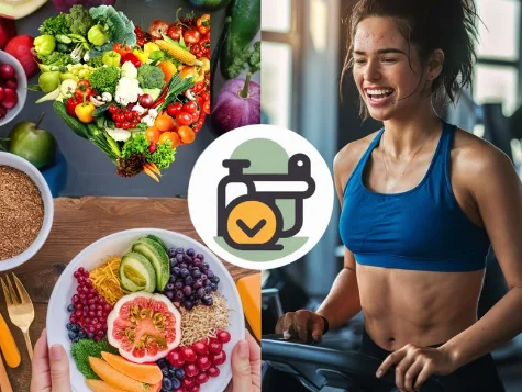 A person smiling while enjoying a healthy meal or completing a workout, representing the reward aspect of a habit