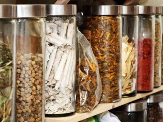 A collage of different herbal product labels, emphasizing the importance of choosing reputable brands.