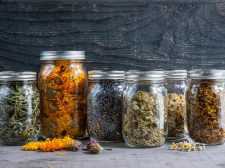 A collection of high-quality herbal products, showcasing different brands and certifications