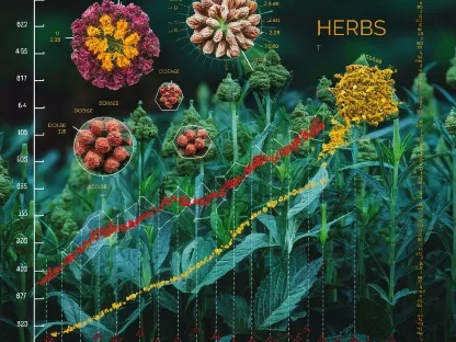 A graph or chart showing scientific research on the effectiveness of a specific herb