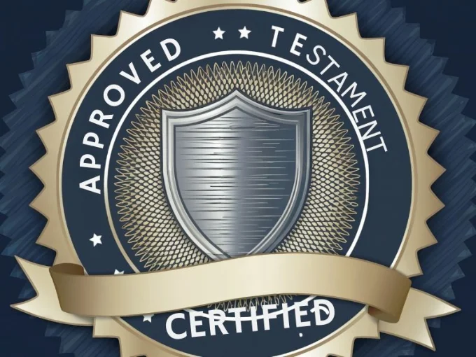 A meticulously designed seal of approval from a prestigious third-party testing organization