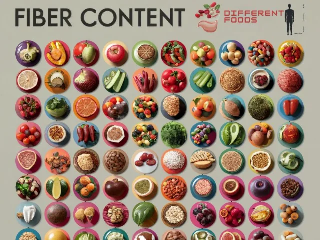 an infographic comparing the fiber content of different foods
