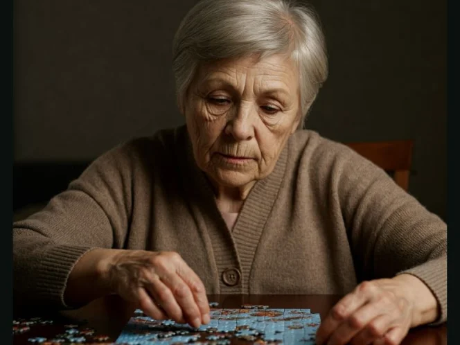 A person solving a puzzle, representing the cognitive benefits of exercise