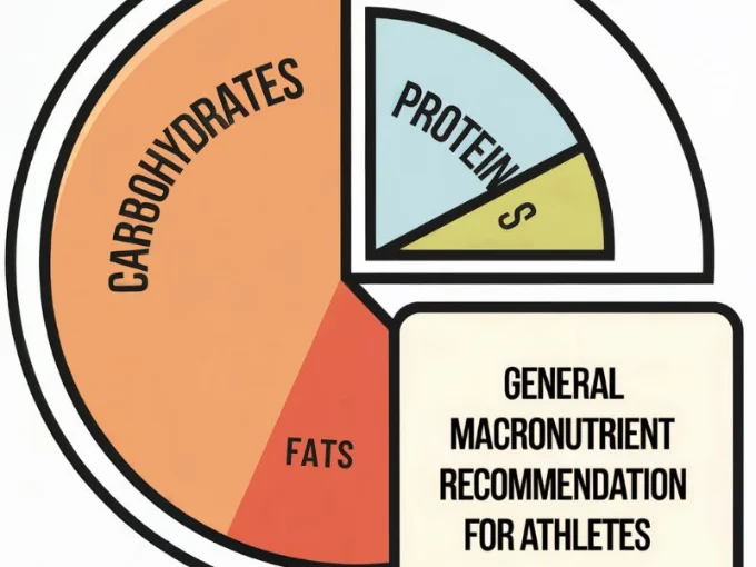 A pie chart with three slices. The largest slice, taking up 50% of the pie, is labeled _Carbohydrates