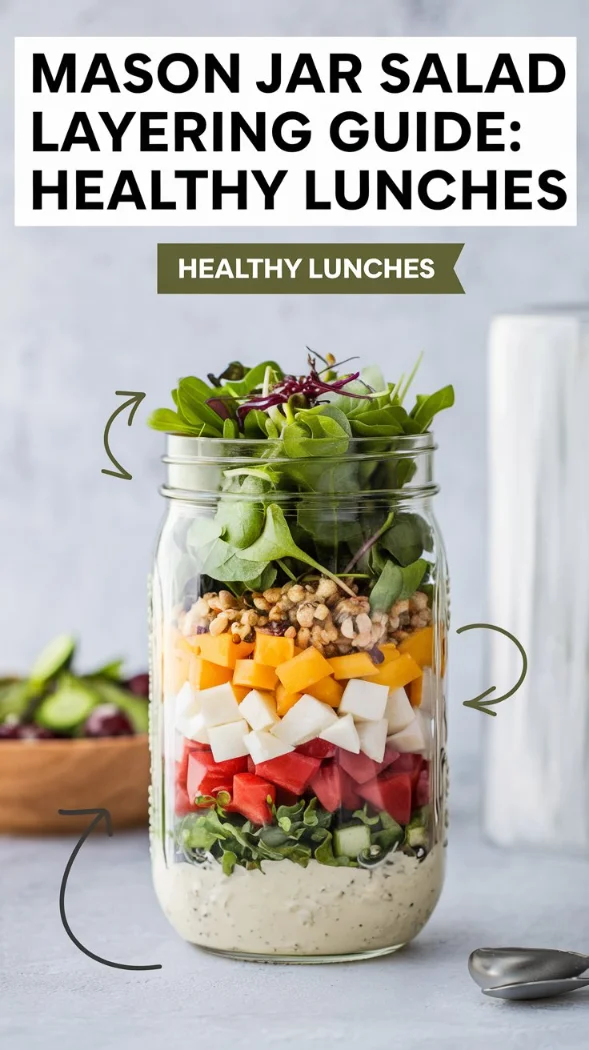 layering technique for Mason Jar Salads.