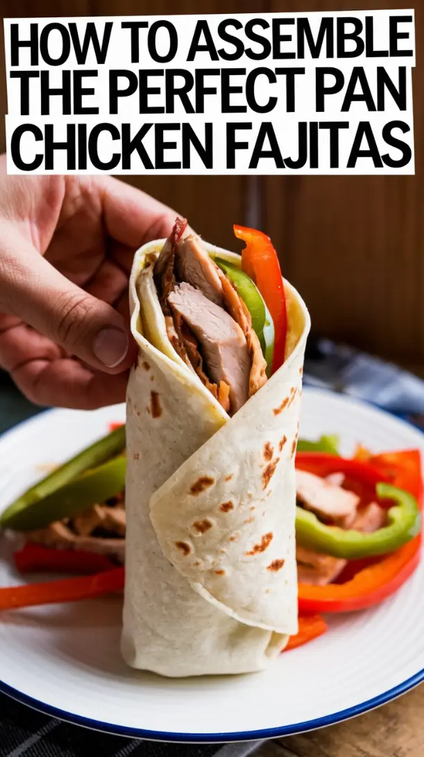 A hand rolling up a fajita with all the fillings inside a warm tortilla.