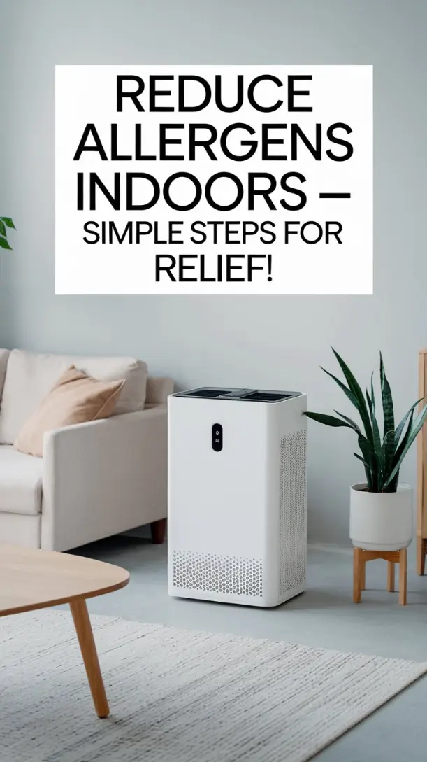 A modern, clean home setting with an air purifier in the background.