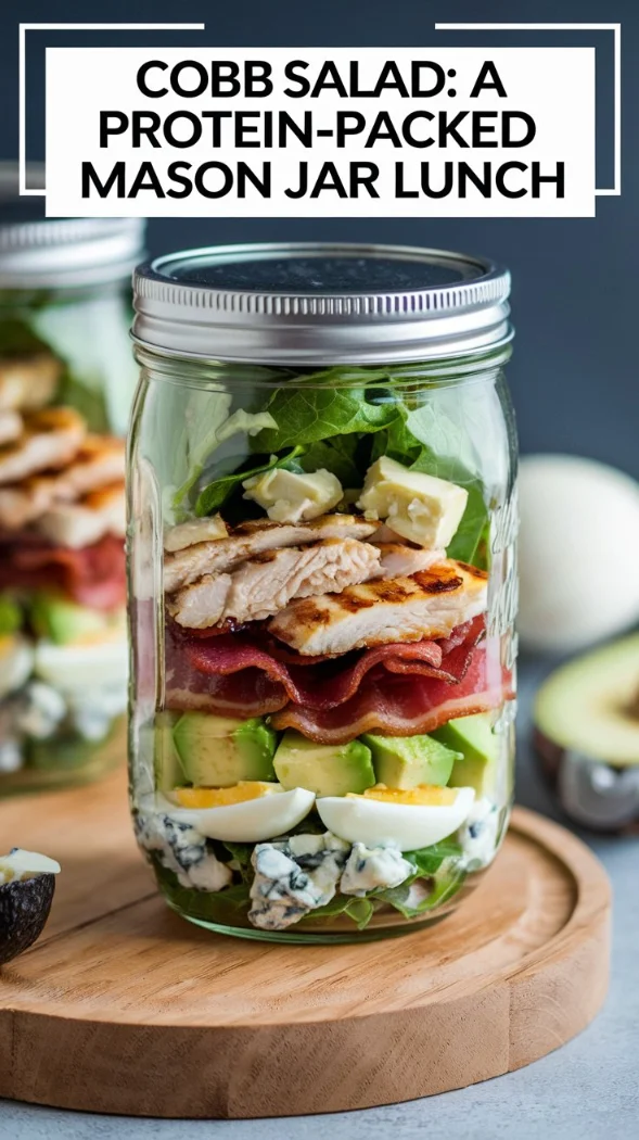 Cobb Mason Jar Salad.