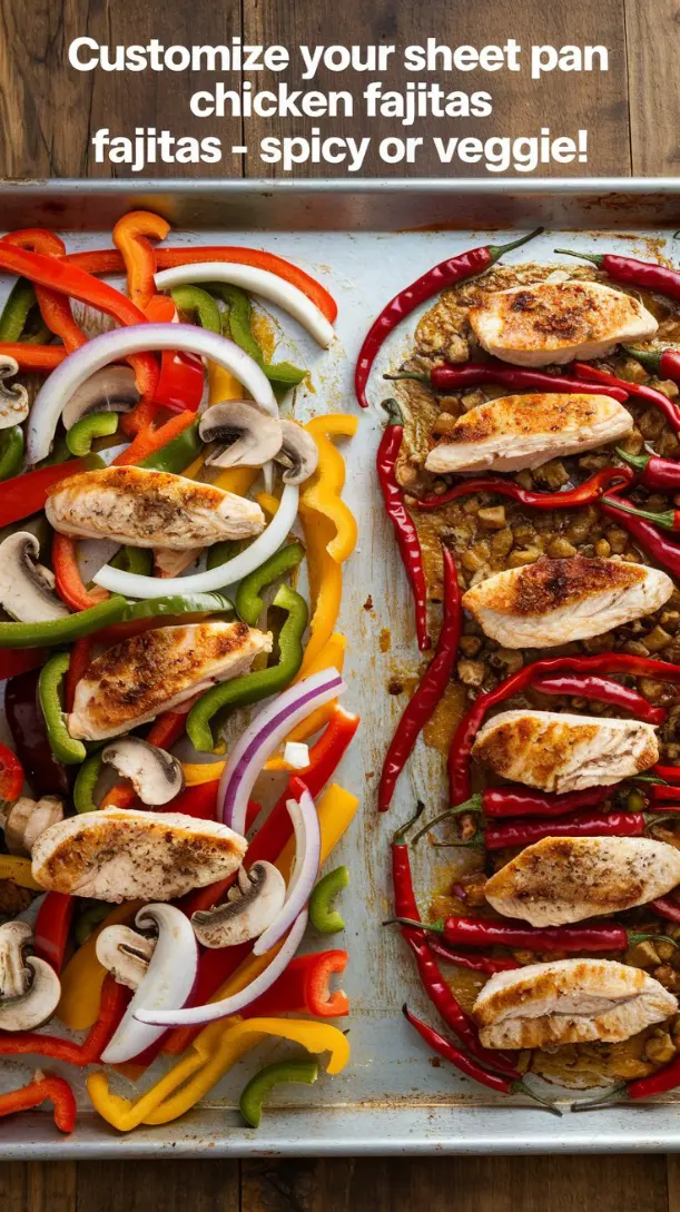 Two versions side by side- one loaded with veggies, the other with extra chili peppers.