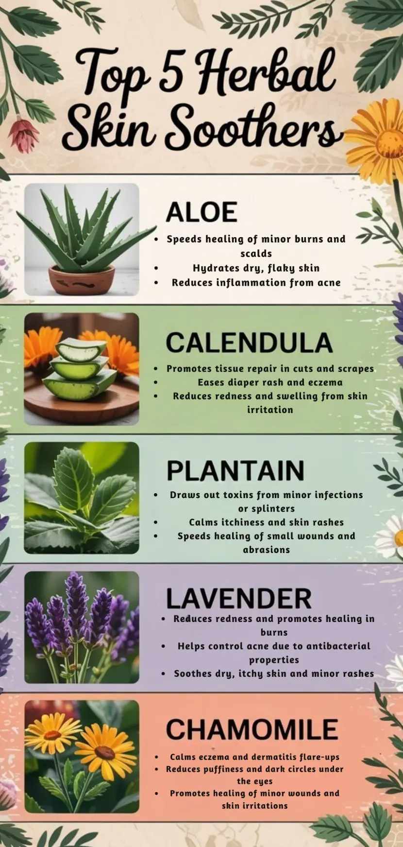 Top 5 Herbal Skin Soothers